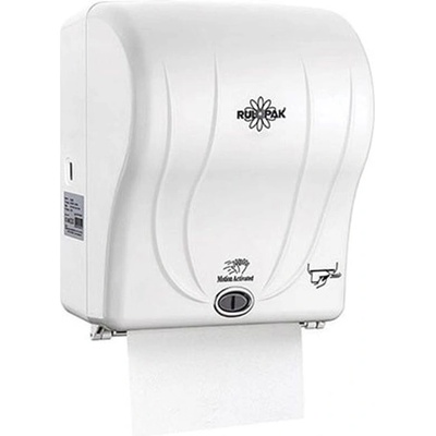 RULOPAK Диспенсър за хартиени ролки Rulopak, със сензор, 21 cm, бял, (5050120015)