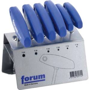 Forum Комплект шестограмни Т-образни отвертки forum, tx 10 - 40, 6 части (forum 4317784891745)