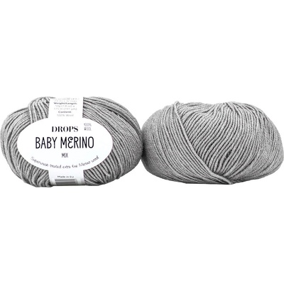 Drops Baby Merino 19 šedá