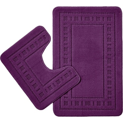 Catherine Lansfield Тъмнолилави килими за баня в комплект от 2 бр. WC 50x80 cm Armoni - Catherine Lansfield (BR/23890/W/BMPM/PLU)