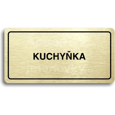 ACCEPT Piktogram KUCHYŇKA - zlatá tabulka - černý tisk
