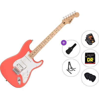 Squier Sonic Stratocaster HSS MN Standard SET Tahitian Coral Електрическа китара