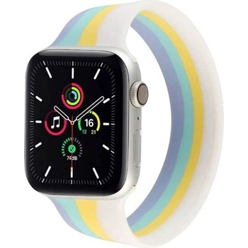 JC Силиконова каишка за Apple Watch 42мм, 44мм, 45мм, 46мм, Ultra 49мм - JC Design Silicone SoloLoop Band (син-жълт)
