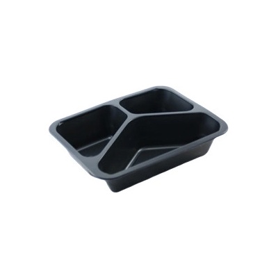 ECOFOL Plastová zatavovací miska LIGHT 3D černá PP 227x178x40 mm ideal pack® bal/50 ks