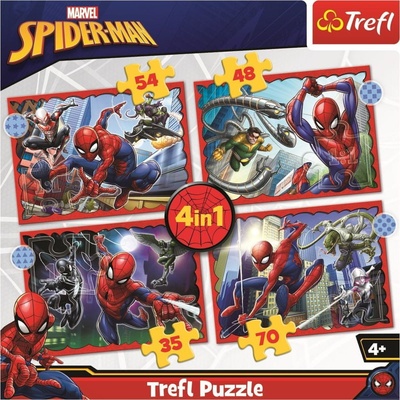 TREFL Hrdinný Spiderman 4v1 35,48,54,70 dielov