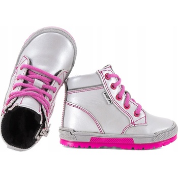 Bartek 91813 boty polobotky zateplené stříbrné