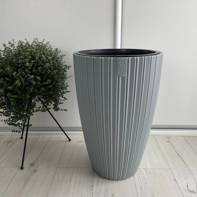 FORMplastic Kvetináč MIKA SLIM 40 platina 39cm