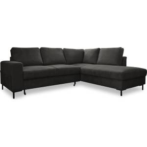 Miuform Тъмносив разтегателен ъглов диван от рипсено кадифе (десен ъгъл) Lofty Lilly - Miuform (1065ON19)