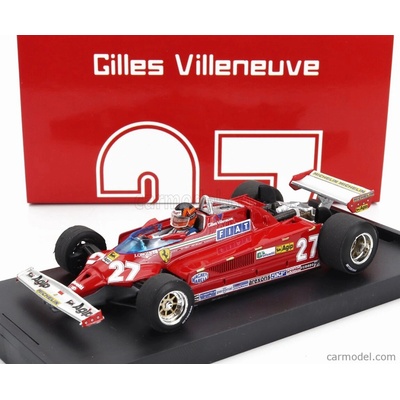Brumm Ferrari F1 126ck Turbo N 27 Italy Gp 1981 Gilles Villeneuve With Driver FigureRed 1:43