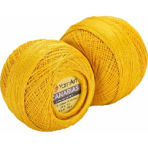 YARNART Canarias 6347 Dark Yellow Плетене на една кука прежда (Canarias 6347)