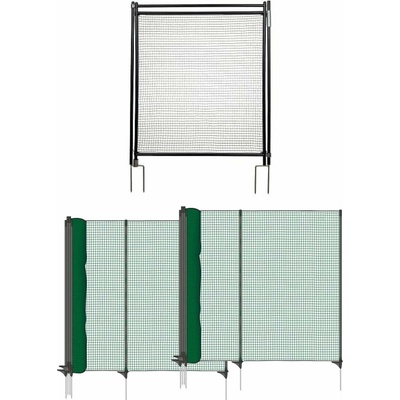 Sada dvou nevodivých ohradníkových sítí 90 cm s brankou pro psy, kočky, králíky a drůbež