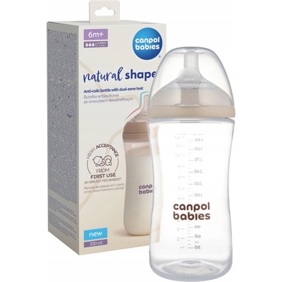 Canpol Babies Fľaša antikoliková natural shape 330 ml
