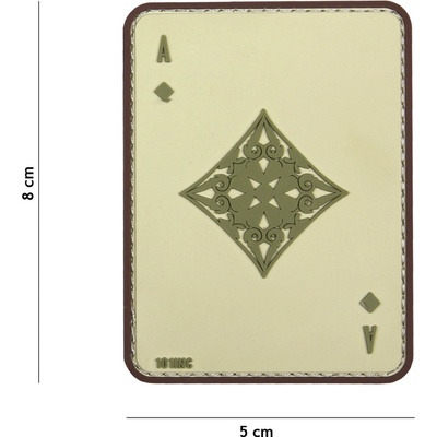 Gumová nášivka 101 Inc Ace of Diamonds - coyote