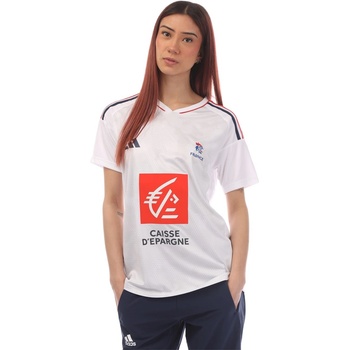 Image 1 of adidas Тениска Adidas Women's France Licensed Short-Sleeve Performance T-Shirt - White