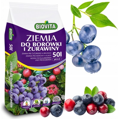 BIOVITA Substrát na čučoriedky a brusnice 50 l