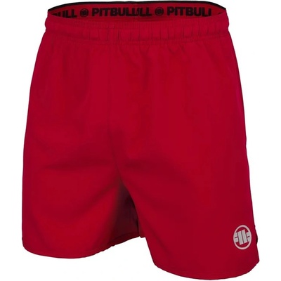 PitBull West Coast pánské šortky PERFORMANCE SMALL LOGO červené