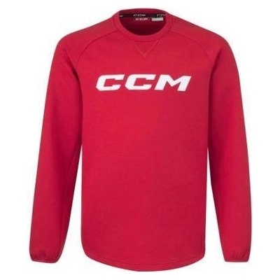 CCM mikina Locker Room Fleece Crew JR červená