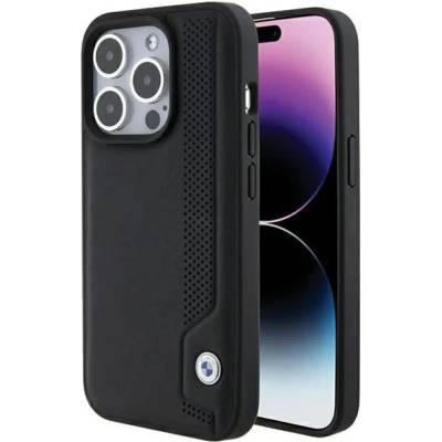 BMW Кожен калъф BMW със сини точки за iPhone 15 Pro Max - черен (3666339142339)