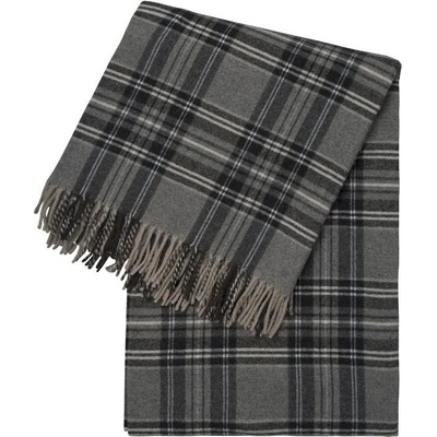 SCANquilt vlněný pléd Deli wool kostka hnědobéžová střední 130x200