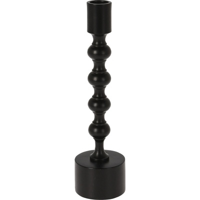 KOOPMAN Svícen kovový ve černé barvě 23 cm