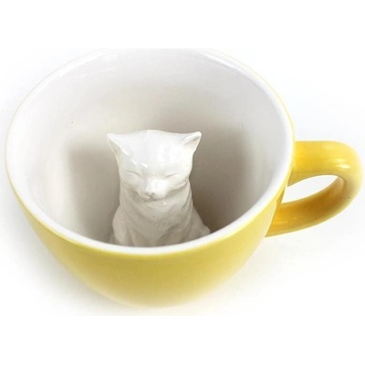 Creature Cups Hrnek kočka 2 barvy žlutá 325 ml