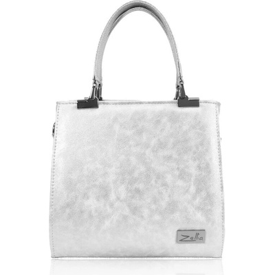 Zellia dámska strieborná kabelka Zvn24001 s bočným popruhom 22 5 x 20 5 x 7 cm