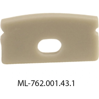 ML-762.001.43.1 Koncovka s otvorem pro PQ, šedá barva, 1 ks