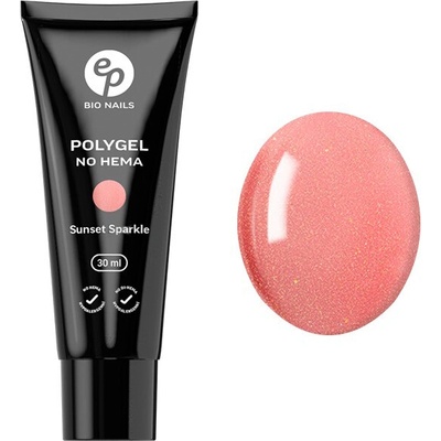 Bio Nails polygél Sunset sparkle No Hema v tube 30 ml