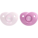 Philips Залъгалки Philips Avent - Soothie, 0-6 m, 2 броя, розова/лилава (SCF099/27) - baby