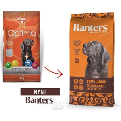 Banters Puppy & Junior Large Breeds Chicken and Rice 15 kg