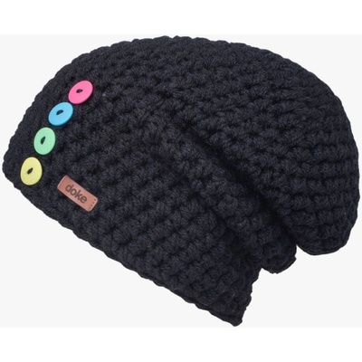 Doke háčkovaná čepice bc black – Zboží Dáma