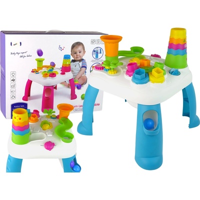 LEAN TOYS Interaktívny vzdelávací stolík Modrá