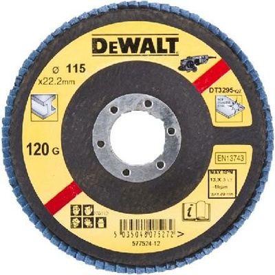 DeWALT DT3295 Brusný lamelový kotouč plochý šikmý 120 G na kov, 115 mm