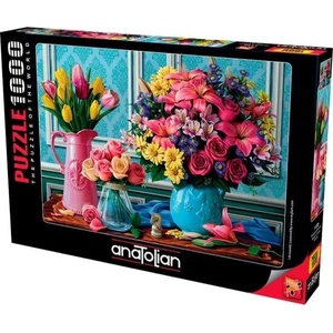 Anatolian Пъзел, Anatolian, Вази с цветя, 1000 части