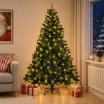 vidaXL Изкуствено коледно дърво с хингед 240 см 300 LED светодиода (3466263)