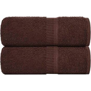 vidaXL Кърпи за пране FROGN 2 бр. Кафяви 30x30 см 360 г/м2 (136752)