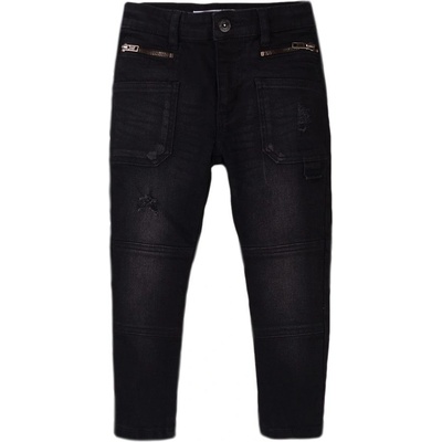 Minoti Kalhoty chlapecké džínové s elastanem Stereo 9 černá