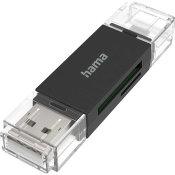 Hama 00200130 SD/microSD черен четец за карти USB 2.0 (00200130)