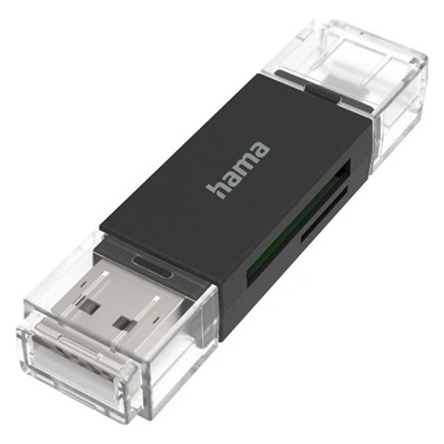 Hama 00200130 SD/microSD черен четец за карти USB 2.0 (00200130)