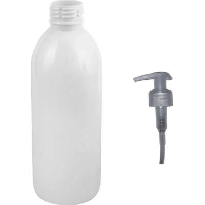 Tera plastová lékovka bílá s transparentní pumpičkou Tera 300 ml