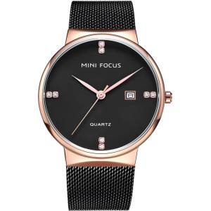 MINI FOCUS Часовник Mini Focus RO-23918 - Черен / Злато Розово KP23918 Часовници