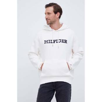 Tommy Hilfiger Суичър Tommy Hilfiger в бежово с качулка с апликация (MW0MW33062)