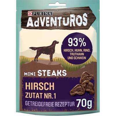 Adventuros Mini Steaks bez obilovin s jelením masem 70 g