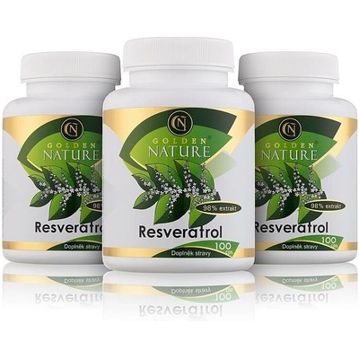 Golden Nature Resveratrol 98% 2 + 1 300 kapslí