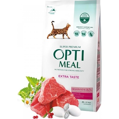 OPTIMEAL For adult cats high in veal 1,5 kg
