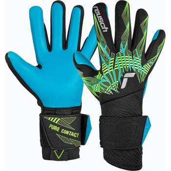 Reusch Вратарски ръкавици Reusch Pure Contact Aqua black/fluo lime/aqua