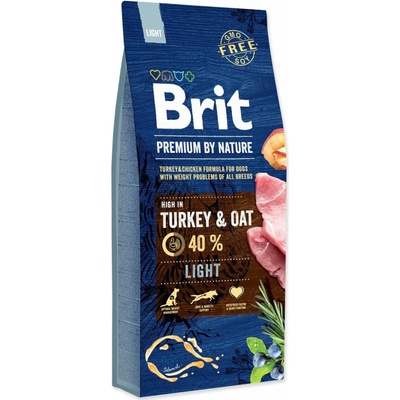 Brit Premium by Nature Light krůta s ovsem 15 kg