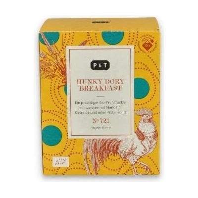 Paper & Tea Hunky Dory Breakfast BIO snídaňový černý čaj se sladovými tóny, mandlemi a karamelem 15 x 3 g