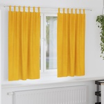 Pure Line Home Кадифени завеси в цвят шафран с текстилни гайки (уши), 2 бр. , 140 x 175 см