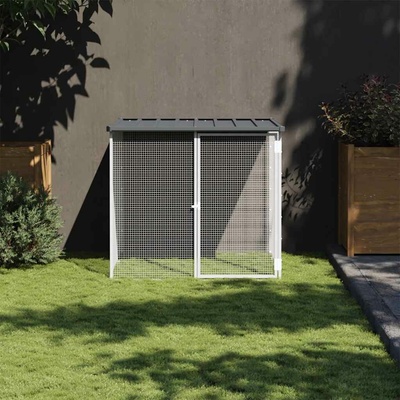 vidaXL Klec pro kuřata se střechou 103 × 98 × 90 cm ocel antracitová 9799.172337